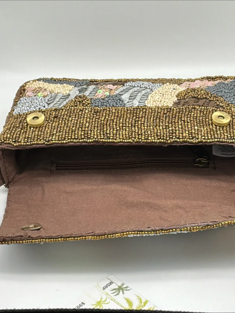 America & Beyond Express Beaded & Sequin Clutch – NWT – MSRP $99